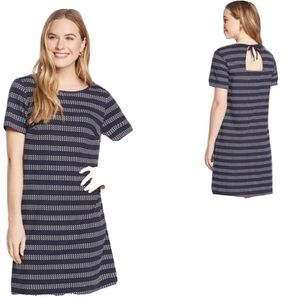 Draper James | Navy Blue Star Stripe Ponte
Shift dress with keyhole SMALL NWT